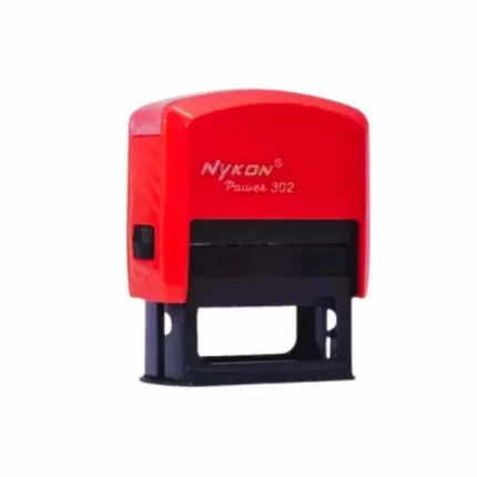 Carimbo Automático Nykon 302 Power Black - Vermelho