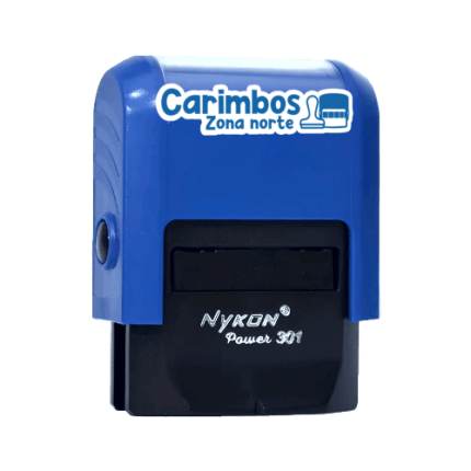 Carimbo Personalizado Nykon 301 Power Black - Azul
