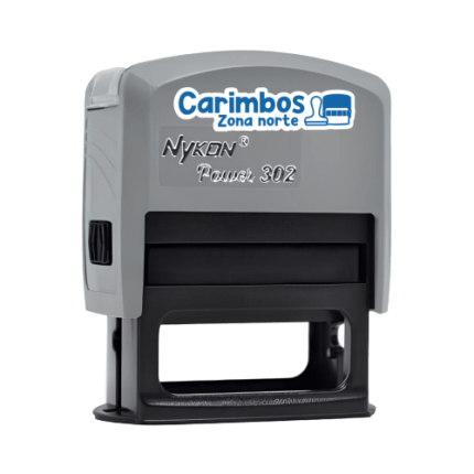 Carimbo Personalizado Nykon 302 Power Black - Cinza