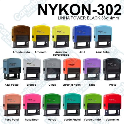 Carimbo Personalizado Nykon 302 Power Black