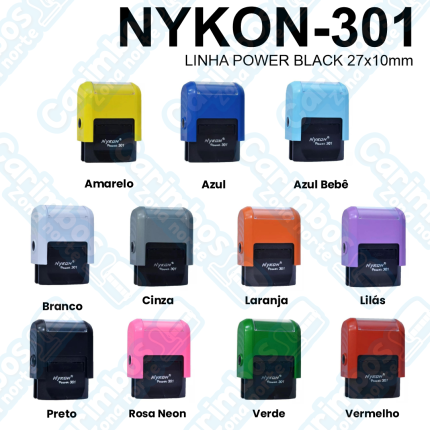 Carimbo Personalizado Nykon 301 Power Black